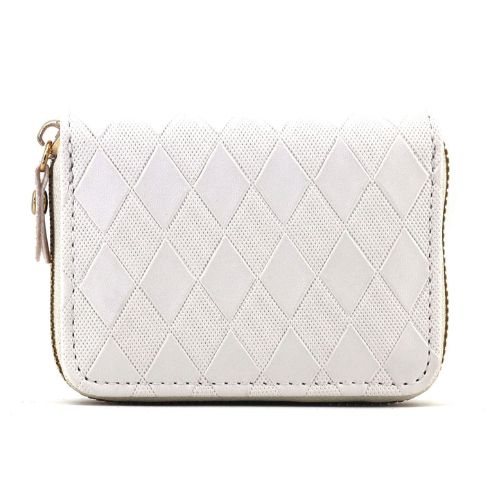 Elegant Diamond-Patterned Zip Wallet