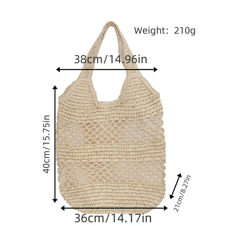 Handbag made of braided natural material with tassel details Bowlift