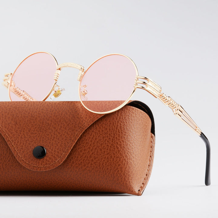 Women Artistic Round Glasses Bowlift