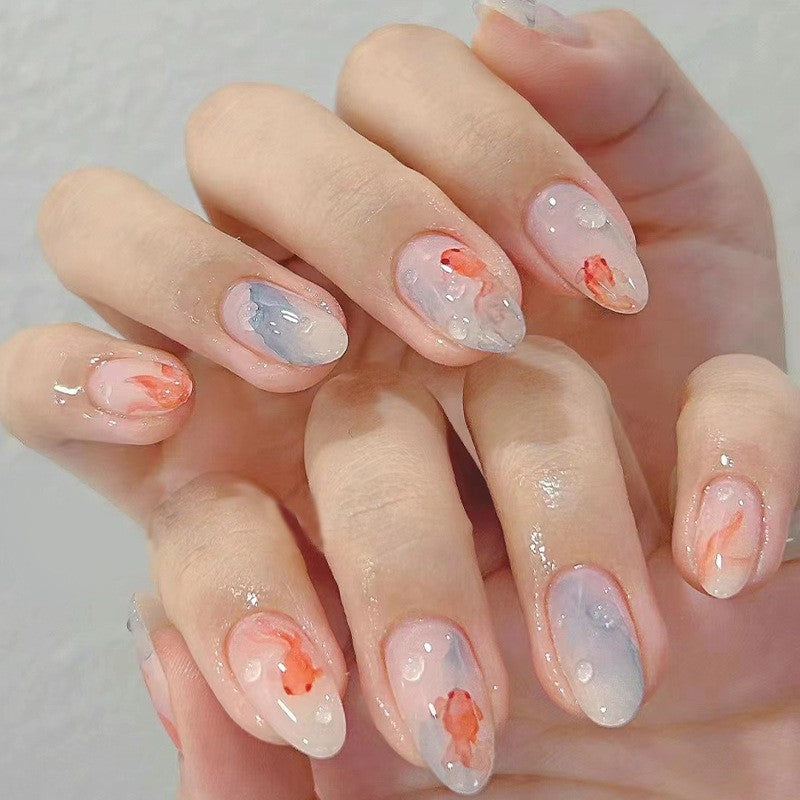 Elegant Floral Bow Press-On Nail Tips Bowlift