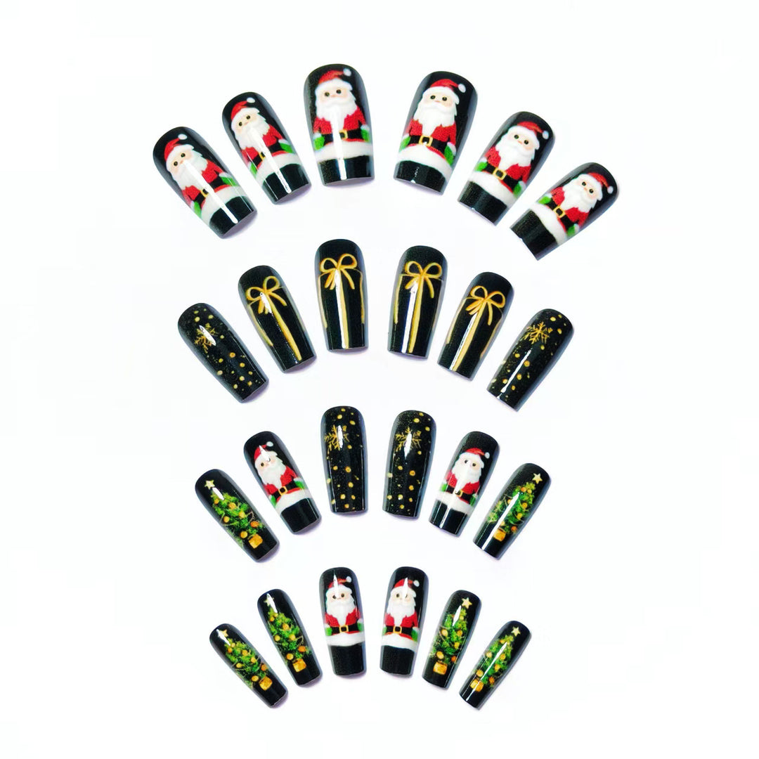 Artificial nails with festive Christmas motif Bowlift