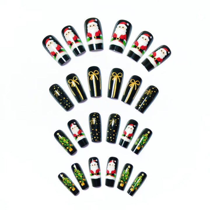 Artificial nails with festive Christmas motif Bowlift