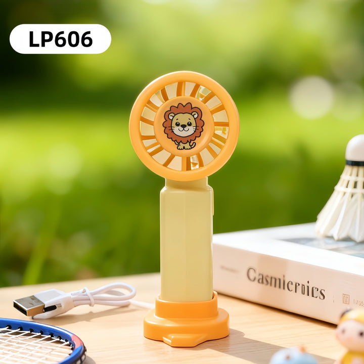 Ladies Portable Mini USB Fan with Animal Lion Design Bowlift