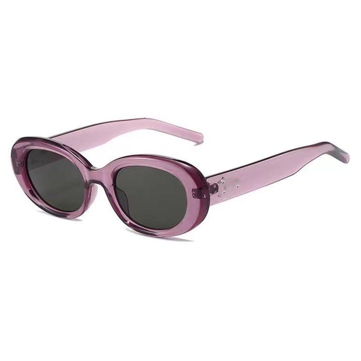 Fashionable Oval Frame Sunglasses Bowlift