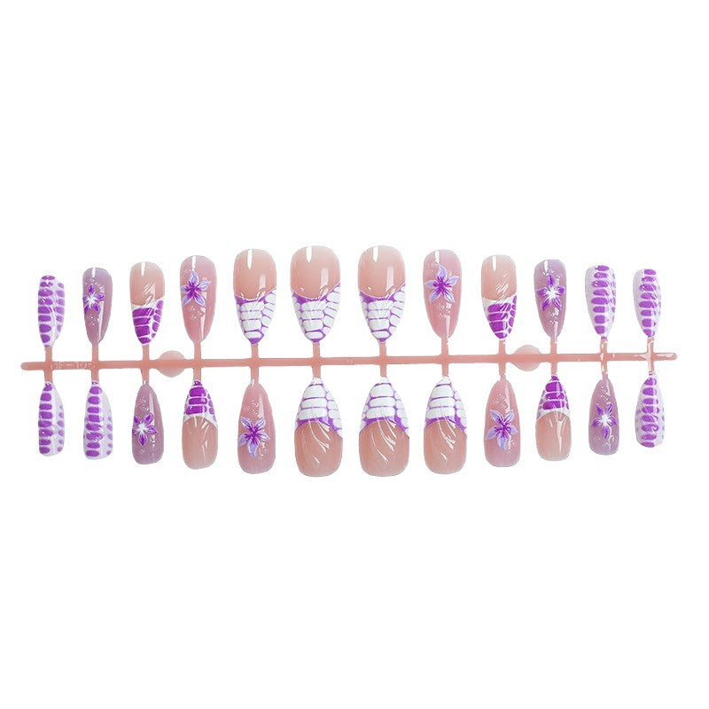 Artful nail tips in modern floral design Bowlift