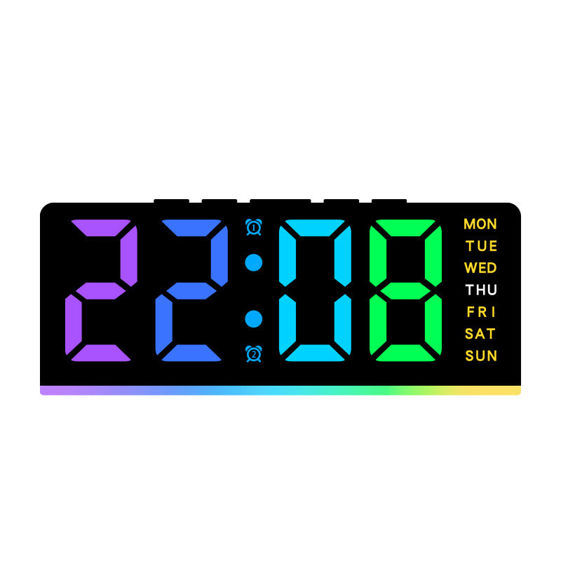 Digital alarm clock with large LED display and multifunctional display Bowlift