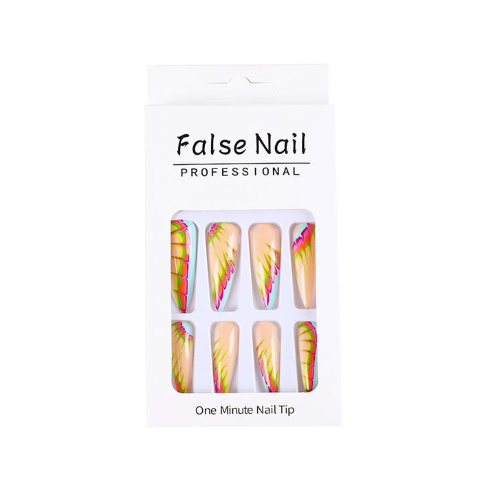 Creative artificial nails with modern wave pattern Bowlift