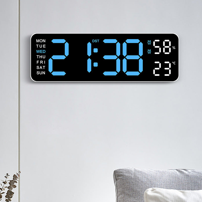 Digital alarm clock with room temperature and humidity display Bowlift