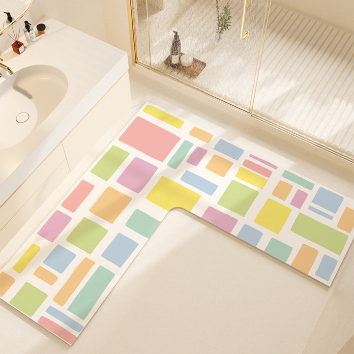 Non-Slip Colorful Bathroom Mat Bowlift