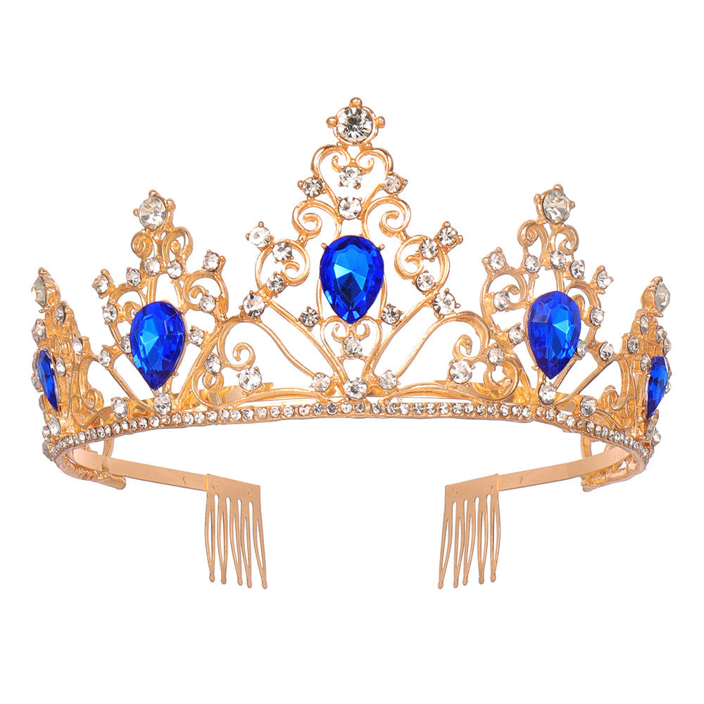 Girl crown with sparkling crystals and elegant birthday sash set Bowlift