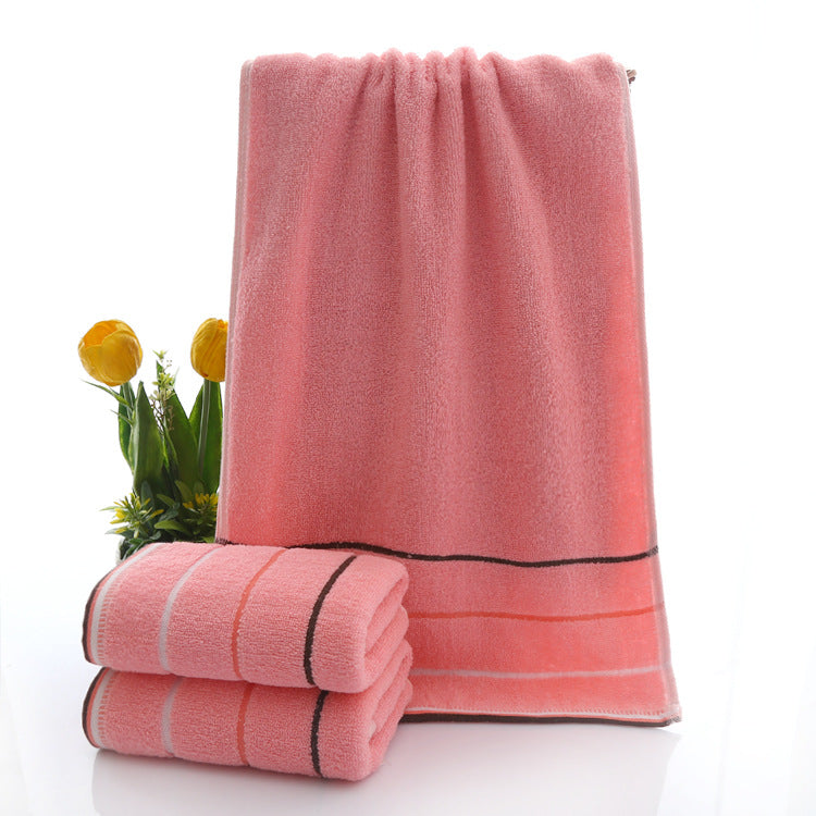 Terry Bath Towel With Luxurious Check Pattern Bowlift