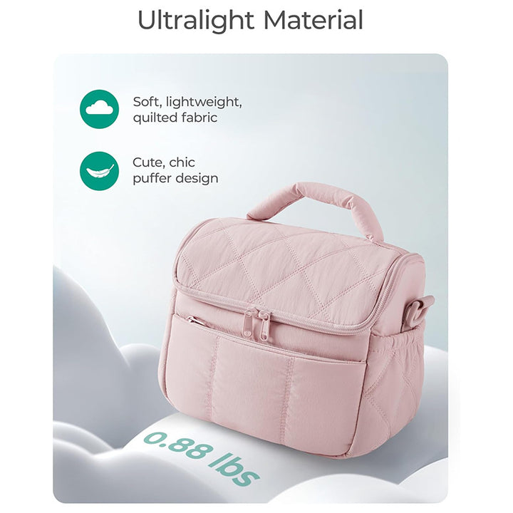 Elegant cosmetic bag with practical carrying handle Bowlift