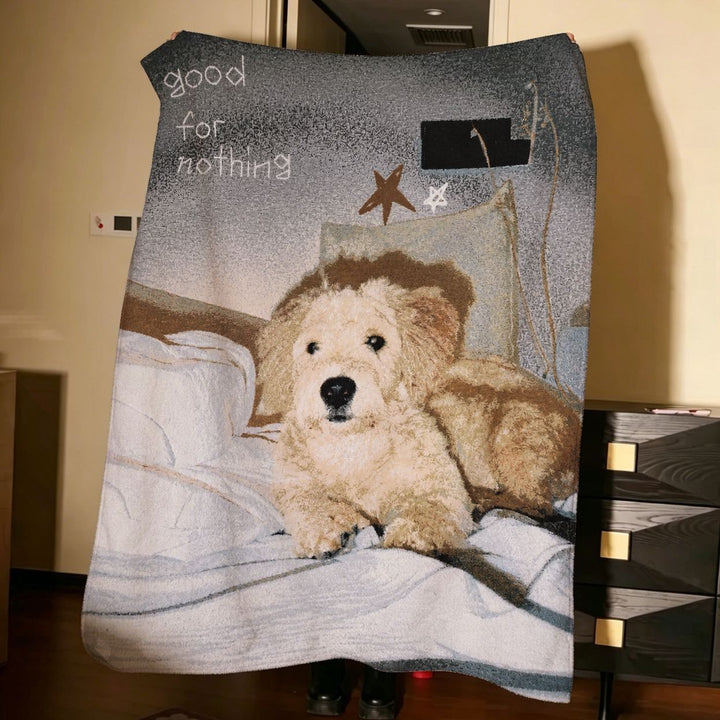 Cozy Pet-Themed Fleece Throw Blanket
