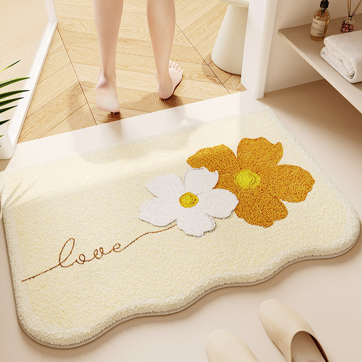 Soft Textured Bathroom Rug Bowlift