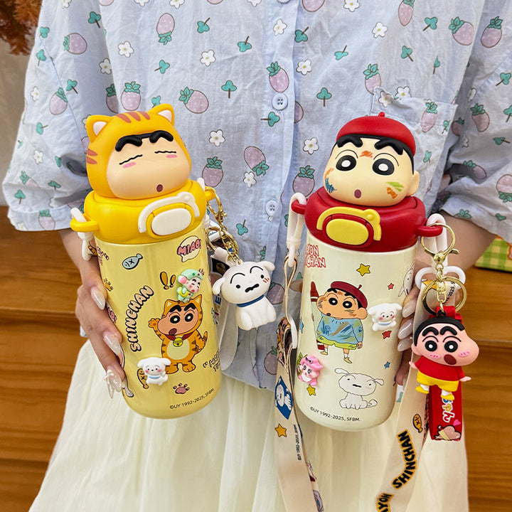 Women’s water bottle with interactive animal lid Bowlift
