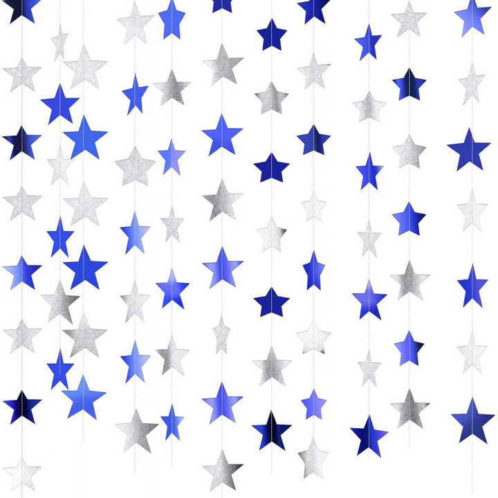 Unisex nan hanging star garlands made of metallic paper for party decoration and photo background Bowlift