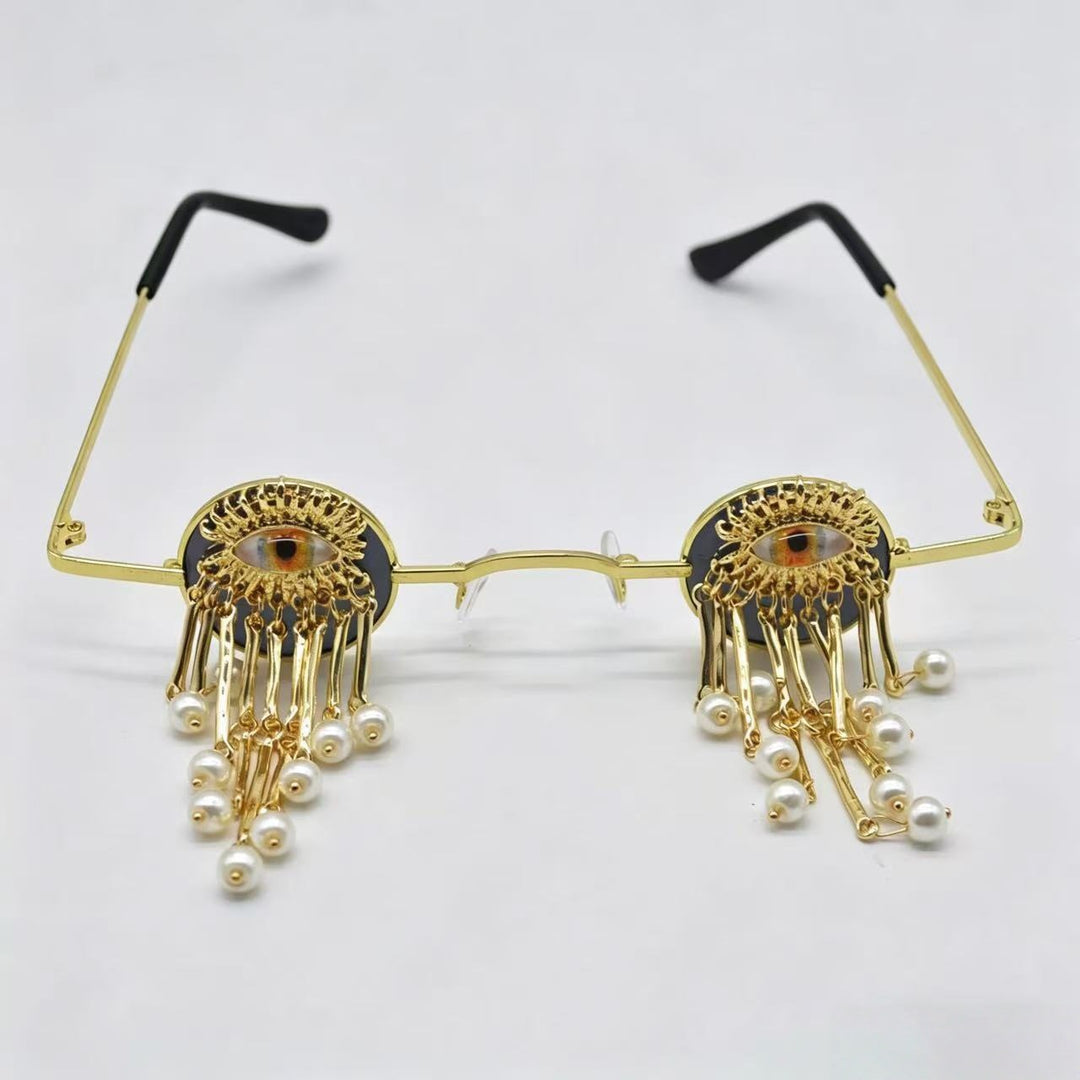 Ladies exclusive designer sunglasses with eye-catching pearl pendants Bowlift