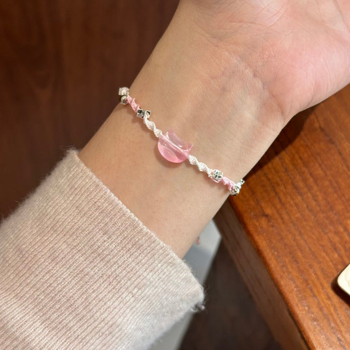 Adjustable Cat-Themed Charm Bracelet Bowlift