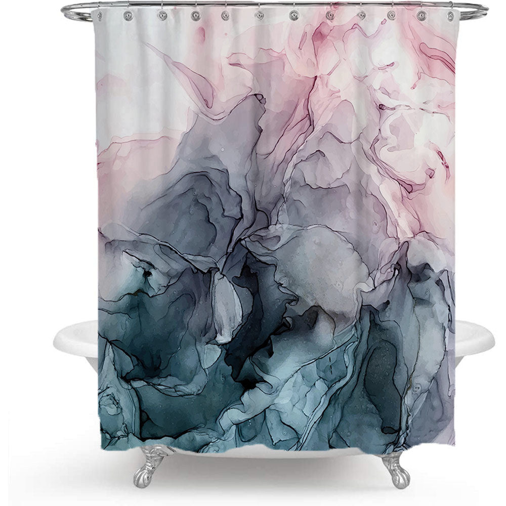 Artistic Marble Print Shower Curtain Bowlift