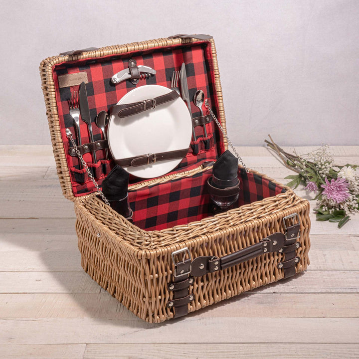 Women’s picnic basket with insulated inner compartment and high-quality dish set Bowlift