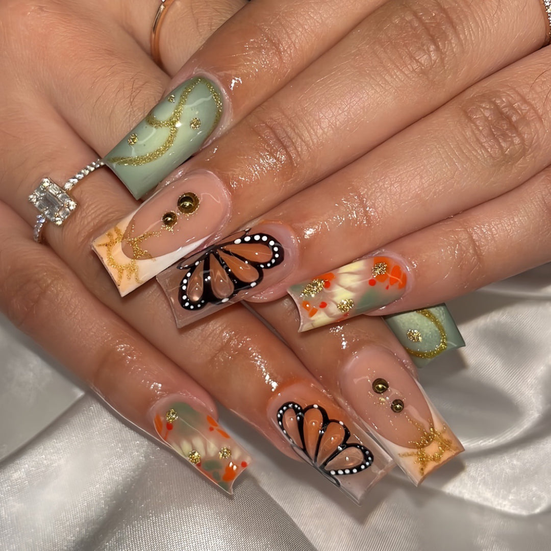 Artistic Acrylic Nail Design Bowlift