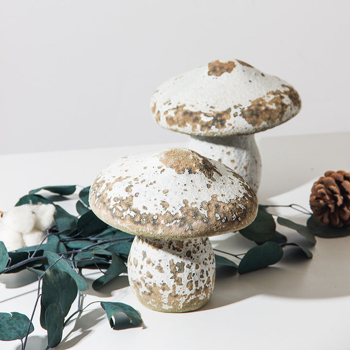 Artistic Mushroom-Shaped Ceramic Figurine