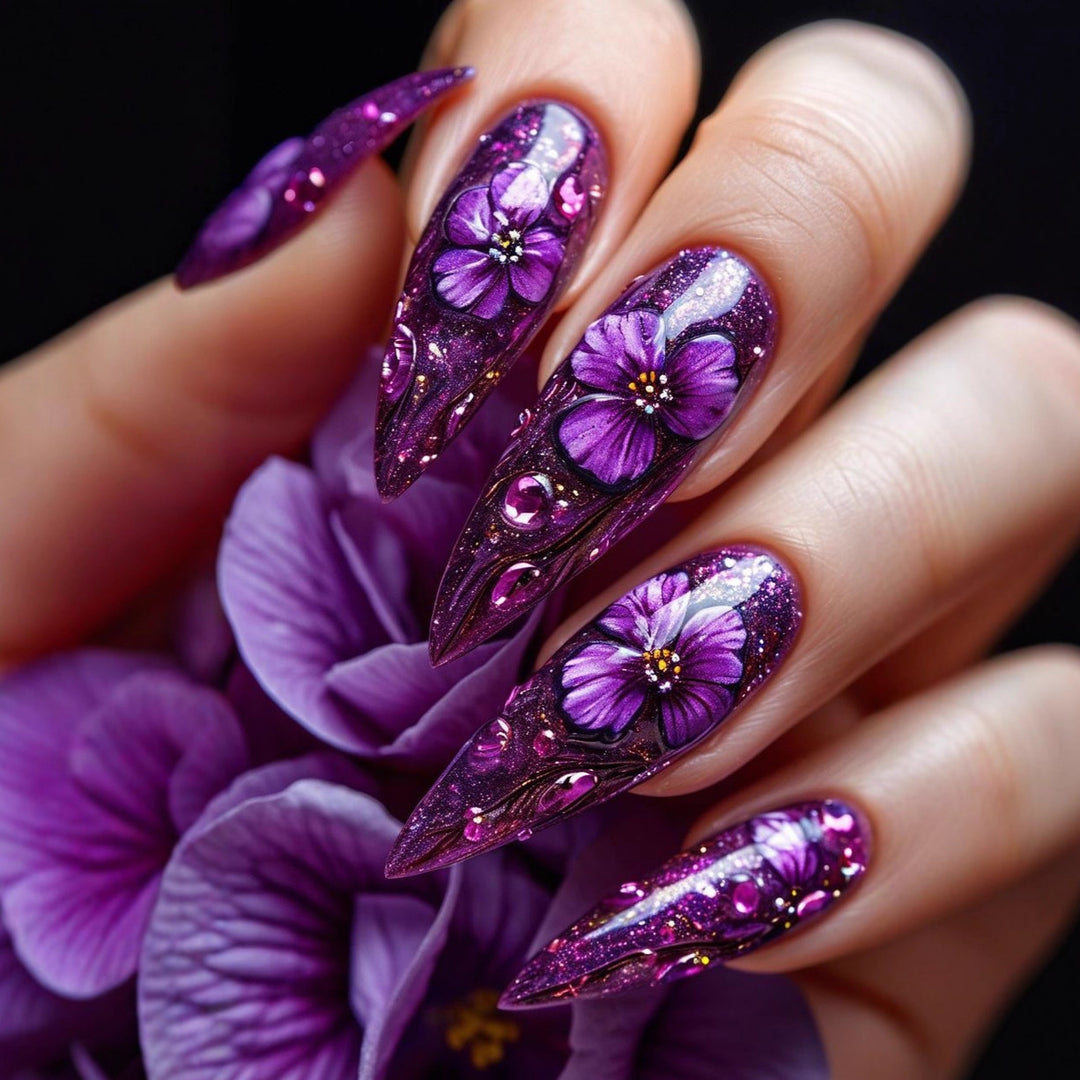 Creative Nail Art with Exotic Leaf Design Bowlift