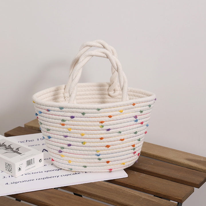 Decorative cotton basket bag Bowlift