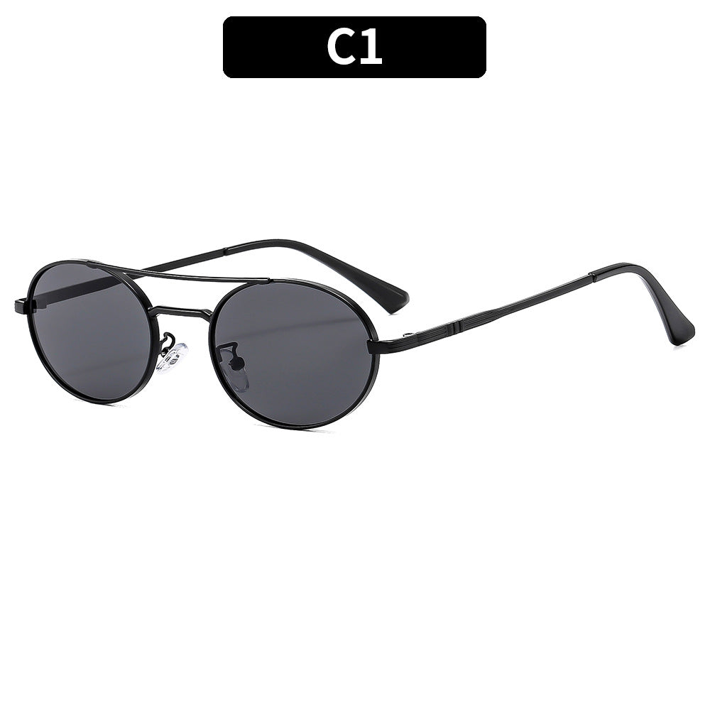 Retro-Inspired Oval Shape Sunglasses