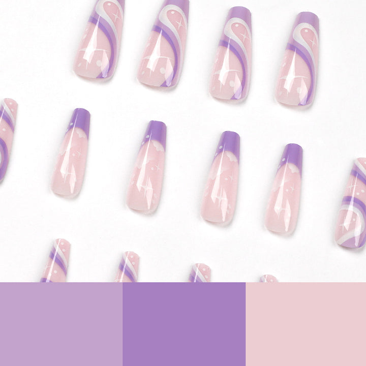 Artful Nail Extensions with Trendy Ombre Design Bowlift