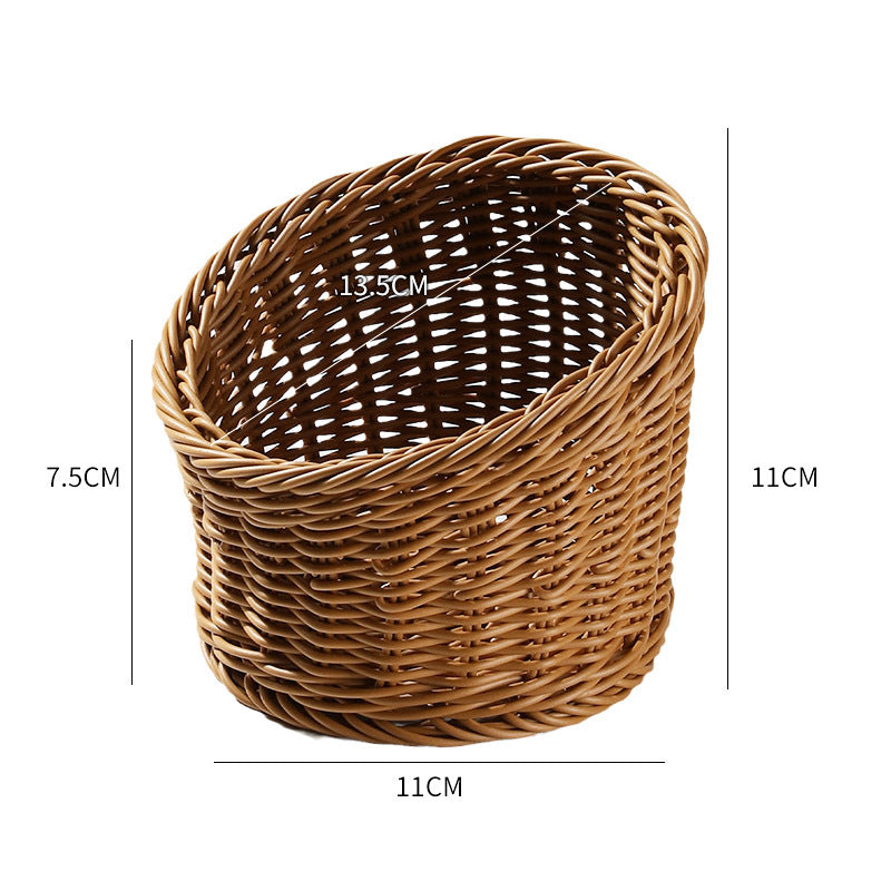 Handcrafted Round Wicker Serving Bowl Bowlift