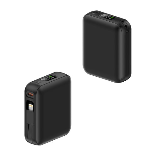 Portable power bank with integrated charging cable and digital display Bowlift