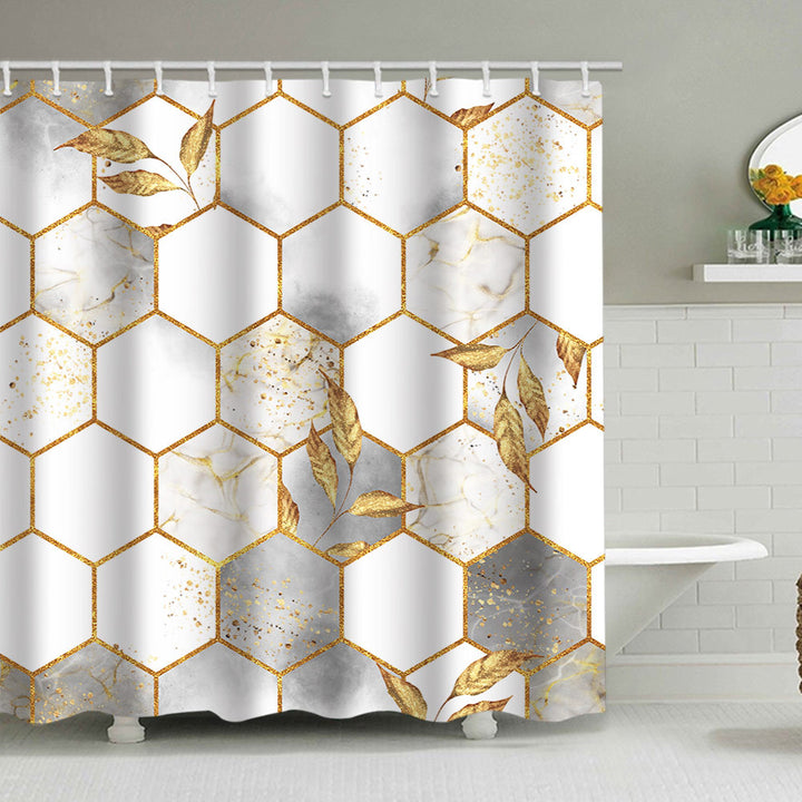 Geometric Motif Shower Curtain Bowlift
