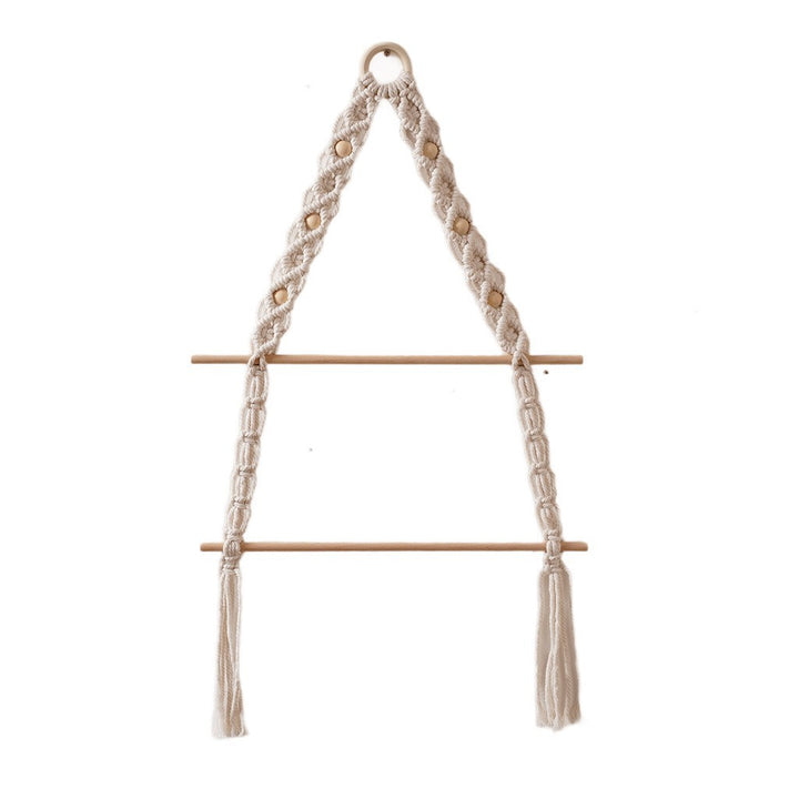 Macrame Hanging Plant Holder with Wooden Rod Bowlift