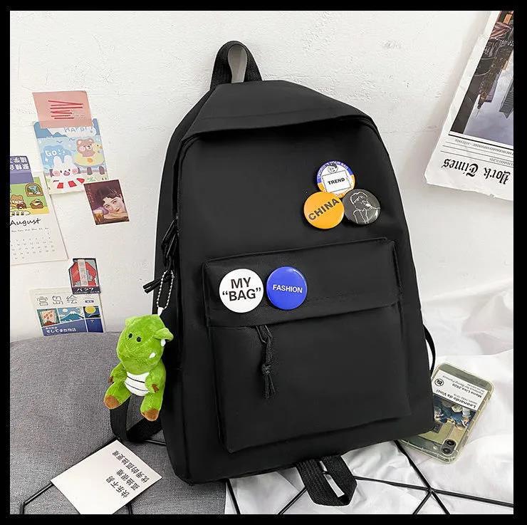 Backpack with Creative Button Design Bowlift