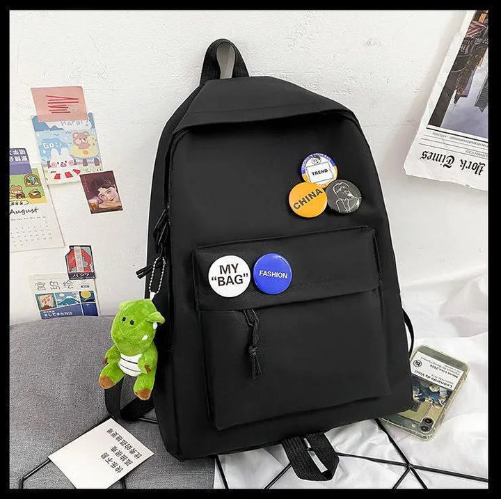 Backpack with Creative Button Design Bowlift