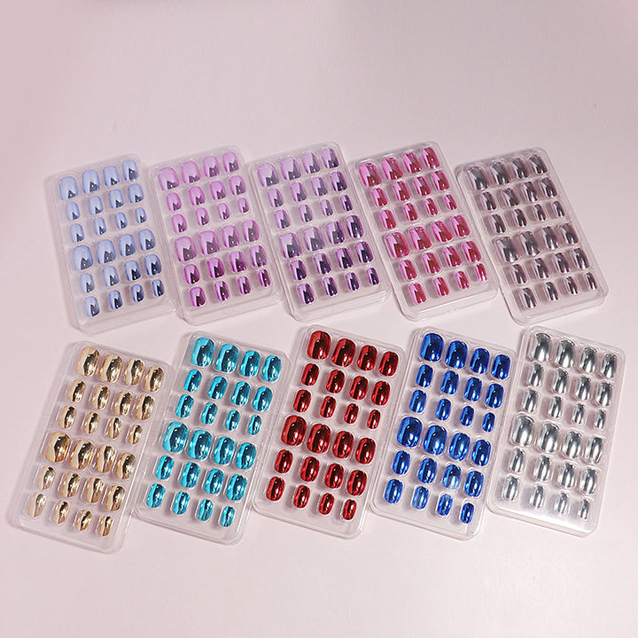 Glossy Press-On Nail Art Set Bowlift