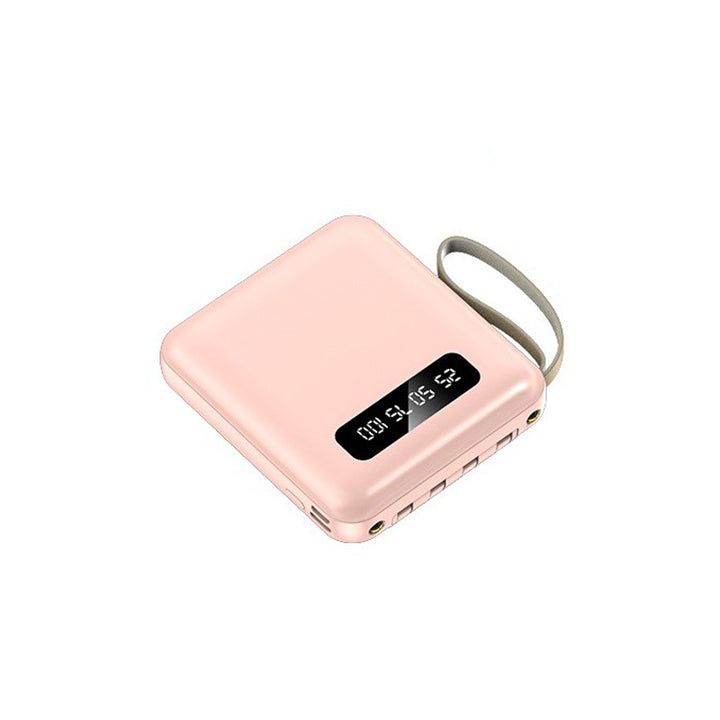 Compact power bank with integrated charging cables Bowlift