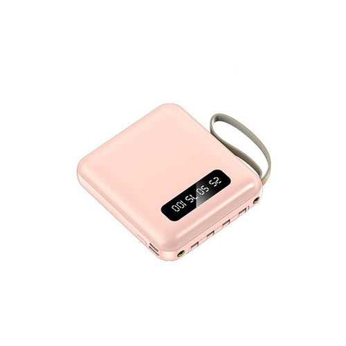 Compact power bank with integrated charging cables Bowlift