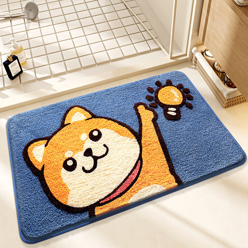 Plush Bunny-Themed Bath Mat Bowlift