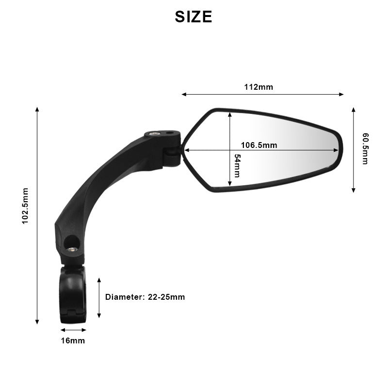 Adjustable Bicycle Rearview Mirror Bowlift