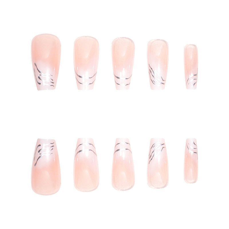 Elegant Marble-Design Press-On Nails Bowlift