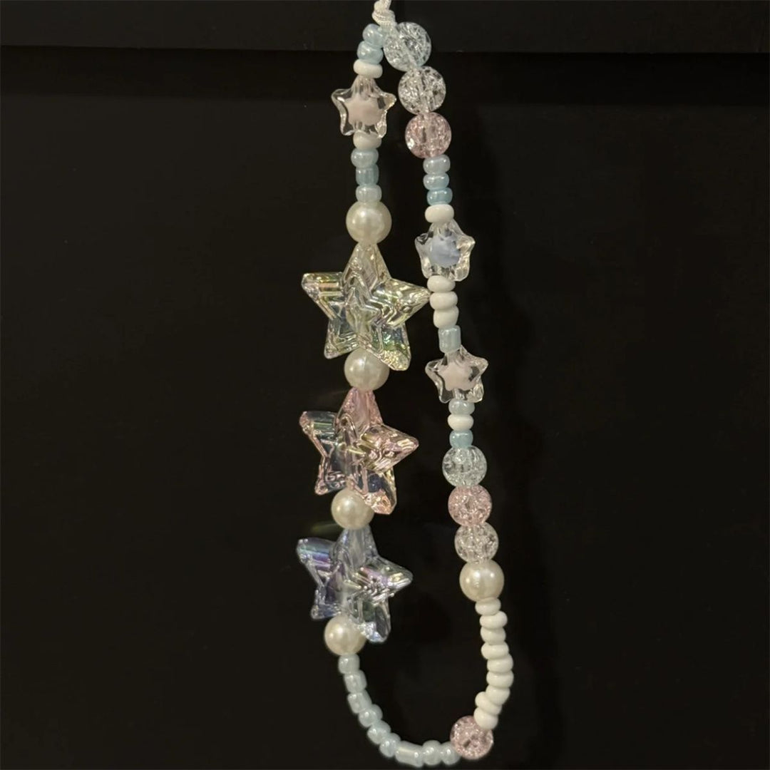 Star-Themed Beaded Necklace Bowlift