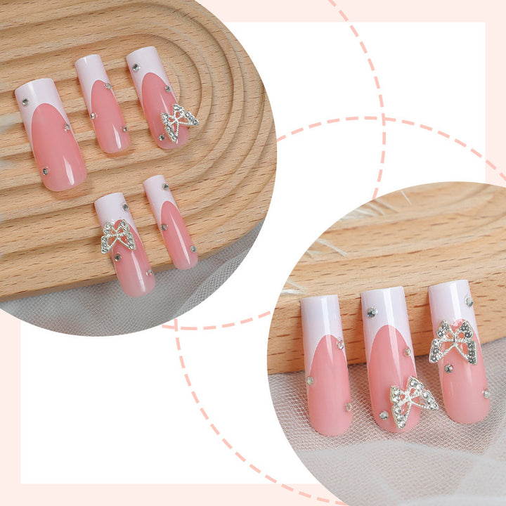 Decorative Press-On Nail Kit with Butterfly Accents Bowlift
