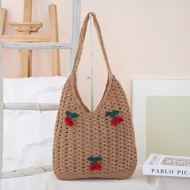 Handcrafted cotton shopper with fruity design Bowlift