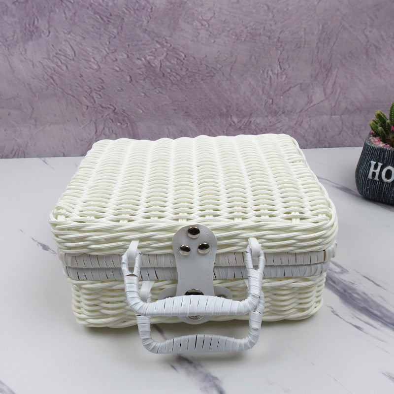 Handcrafted Storage Wicker Box Bowlift