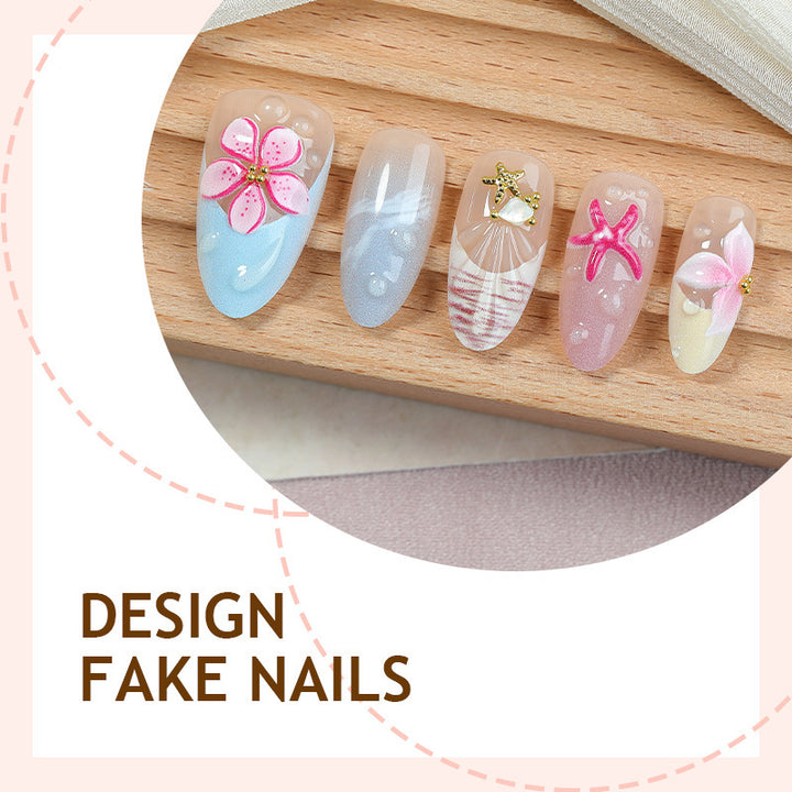 Creative nail art set with floral accents and pastel motifs Bowlift