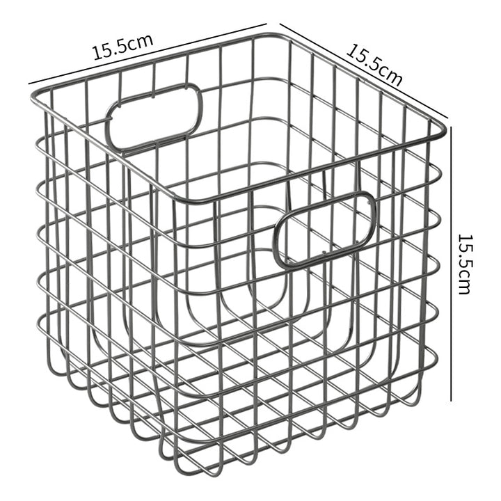 Unisex Wire Storage Basket with Ergonomic Handles Bowlift