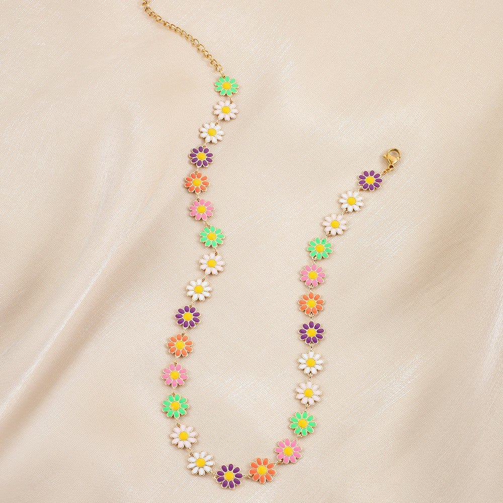 Floral Statement Chain Necklace Bowlift