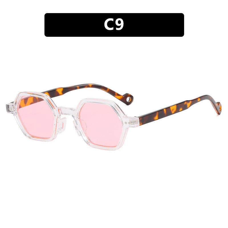 Women's hexagonal sunglasses in a modern design with protective lenses Bowlift